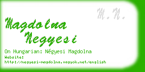 magdolna negyesi business card
